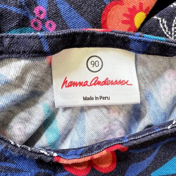 Hanna Andersson Long Sleeve Dress Floral Birds size 90 - Picture 10 of 12